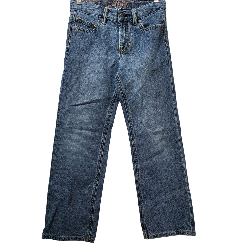 Gap Kids 1969 Blue Denim Jeans Straight Leg‎ Adjustable Size 8R